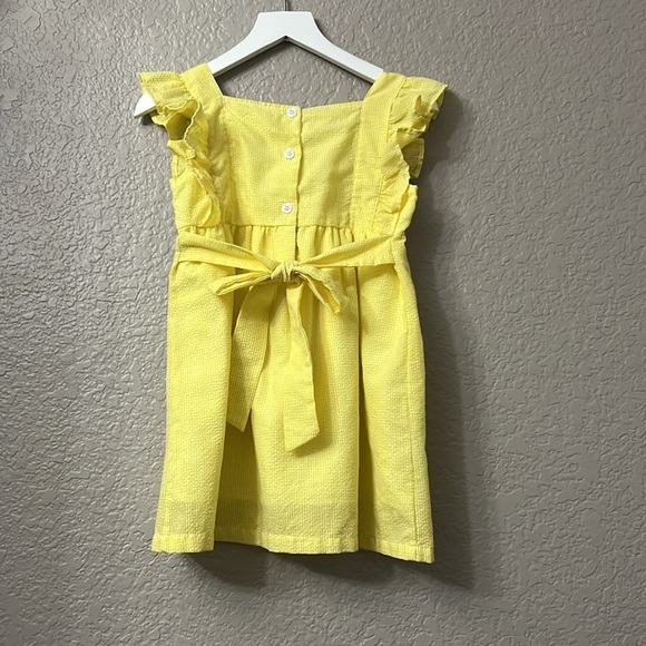 Stitchy Fish yellow dress with beach themed embroidery size 4T - Picture 4 of 6